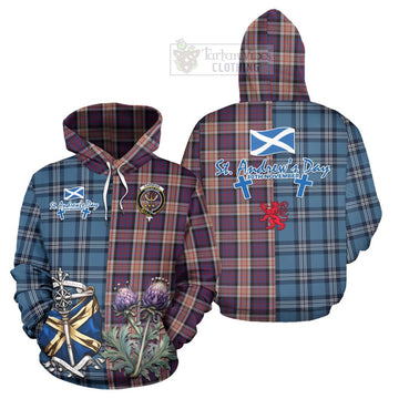 Carnegie Tartan Hoodie Happy St. Andrew's Day Half Tartan Style Zip Hoodie - Tartan Vibes Clothing