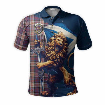 Carnegie Tartan Family Crest Men's Polo Shirt with Scottish Majestic Lion Kid - Tartan Vibes Clothing