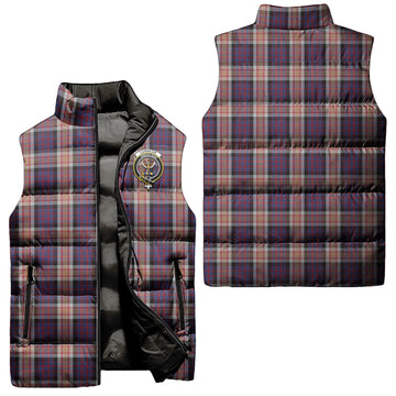 Carnegie Tartan Sleeveless Puffer Jacket with Family Crest Unisex - Tartan Vibes Clothing