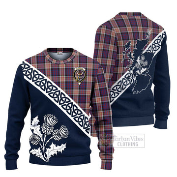 Carnegie Tartan Ugly Sweater Featuring Thistle and Scotland Map Unisex - Tartan Vibes Clothing