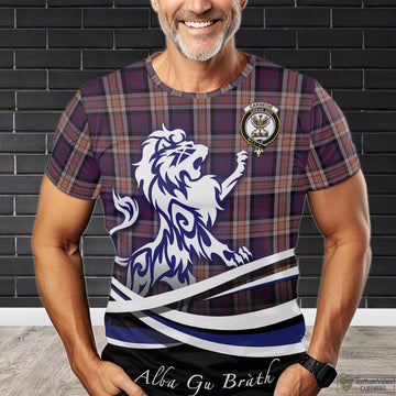 Carnegie Tartan T-Shirt with Alba Gu Brath Regal Lion Emblem Kid's Shirt - Tartan Vibes Clothing