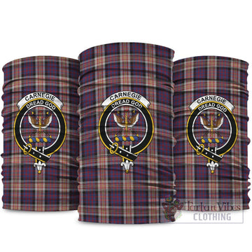 Carnegie Tartan Neck Gaiters, Tartan Bandanas, Tartan Head Band with Family Crest package One Size - Tartan Vibes Clothing