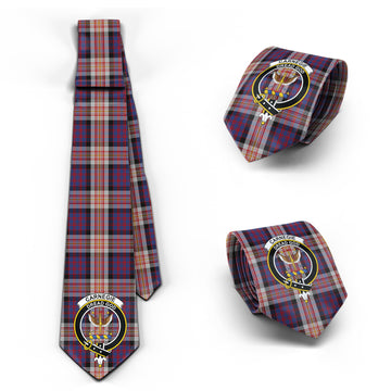 Carnegie Tartan Classic Necktie with Family Crest Necktie One Size - Tartan Vibes Clothing