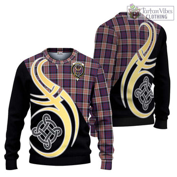 Carnegie Tartan Ugly Sweater with Family Crest and Celtic Symbol Style Unisex - Tartan Vibes Clothing