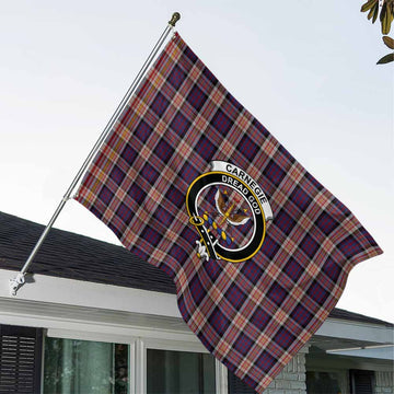Tartan Vibes Clothing Carnegie Tartan House Flag with Family Crest