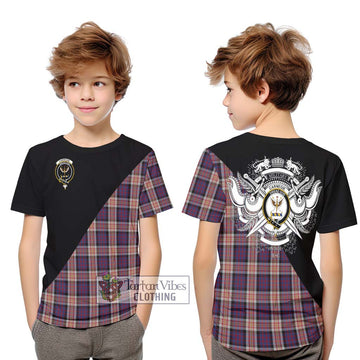 Carnegie Tartan Kid T-Shirt with Family Crest and Military Logo Style Youth XL Size14 - Tartan Vibes Clothing