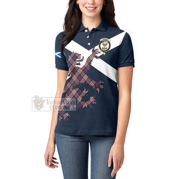 Carnegie Tartan Lion Rampant Women's Polo Shirt Proudly Display Your Heritage with Alba Gu Brath and Clan Name Women - Tartan Vibes Clothing