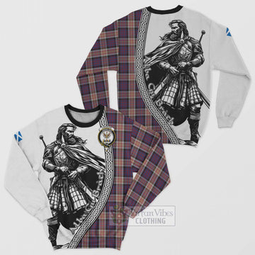 Carnegie Tartan Clan Crest Sweatshirt with Highlander Warrior Celtic Style Unisex - Tartan Vibes Clothing