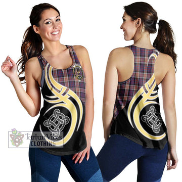 Carnegie Tartan Women's Racerback Tanks with Family Crest and Celtic Symbol Style 4XL - Tartan Vibes Clothing