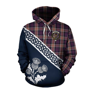 Carnegie Tartan Cotton Hoodie Featuring Thistle and Scotland Map Pullover Hoodie XS - Tartan Vibes Clothing