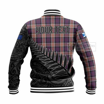 Carnegie Crest Tartan Baseball Jacket with New Zealand Silver Fern Half Style - Tartan Vibes Clothing