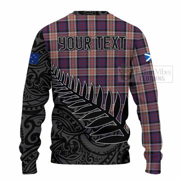 Carnegie Crest Tartan Knitted Sweater with New Zealand Silver Fern Half Style - Tartan Vibes Clothing
