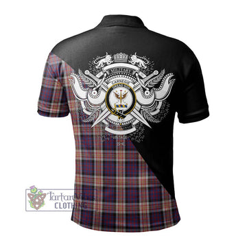 Carnegie Tartan Polo Shirt with Family Crest and Military Logo Style - Tartan Vibes Clothing
