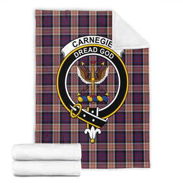 Carnegie Tartan Blanket with Family Crest - Tartan Vibes Clothing