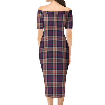 Carnegie Tartan Off Shoulder Lady Dress - Tartan Vibes Clothing