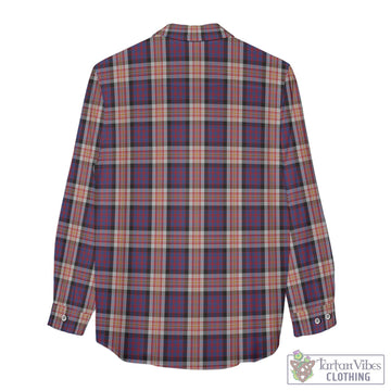 Carnegie Tartan Womens Casual Shirt with Family Crest