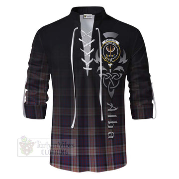 Carnegie Tartan Ghillie Kilt Shirt Featuring Alba Gu Brath Family Crest Celtic Inspired - Tartan Vibes Clothing