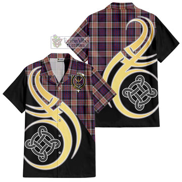 Carnegie Tartan Hawaiian Shirt with Family Crest and Celtic Symbol Style - Tartan Vibes Clothing