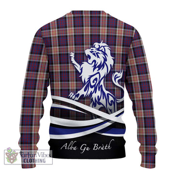 Carnegie Tartan Ugly Sweater with Alba Gu Brath Regal Lion Emblem - Tartan Vibes Clothing