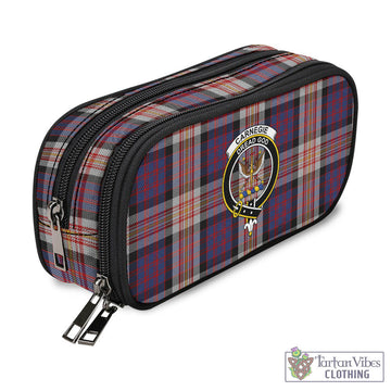 Carnegie Tartan Pen and Pencil Case with Family Crest - Tartan Vibes Clothing