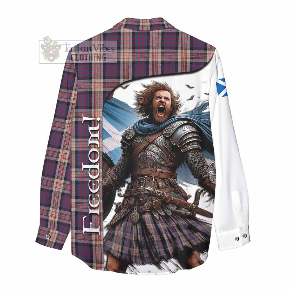 Tartan Vibes Clothing Carnegie Crest Tartan Women's Casual Shirt Inspired by the Freedom of Scottish Warrior