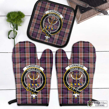 Carnegie Tartan Combo Oven Mitt & Pot-Holder with Family Crest - Tartan Vibes Clothing