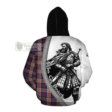Carnegie Tartan Clan Crest Cotton Hoodie with Highlander Warrior Celtic Style Pullover Hoodie - Tartan Vibes Clothing