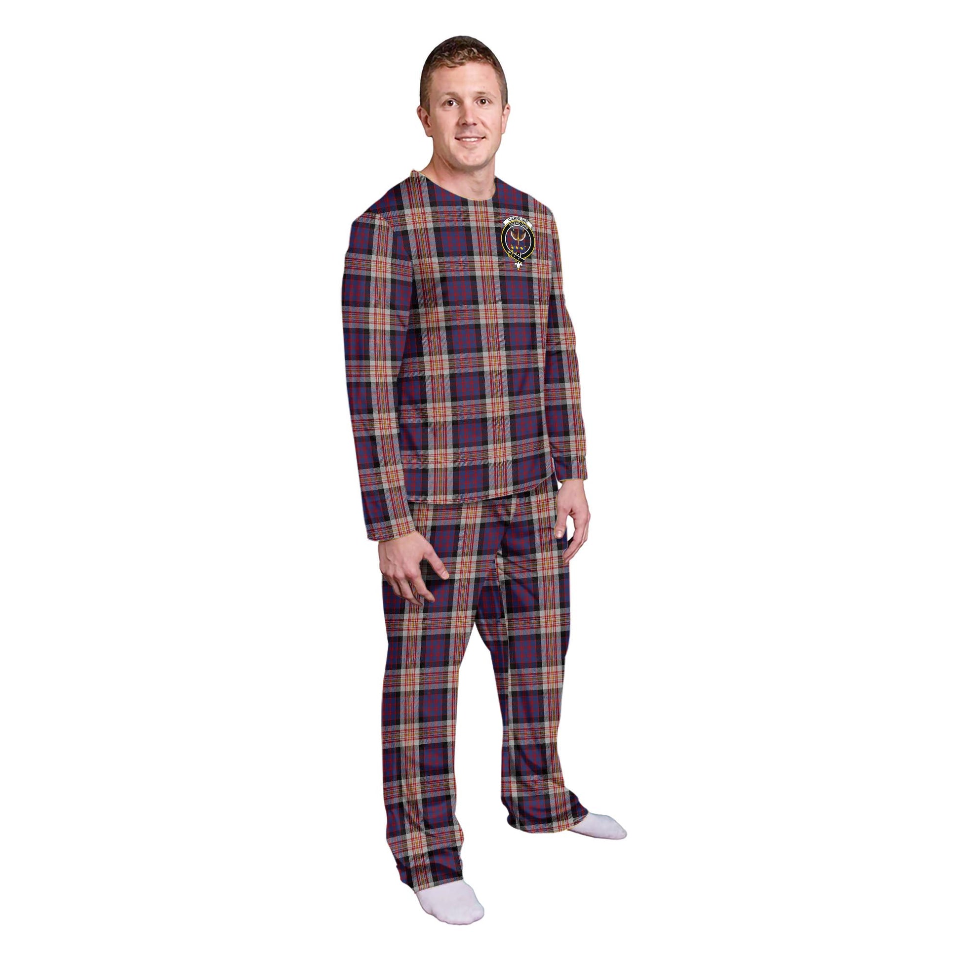 Carnegie Tartan Pajamas Family Set with Family Crest - Tartan Vibes Clothing