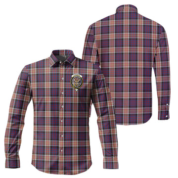 Carnegie Tartan Long Sleeve Button Up Shirt with Family Crest