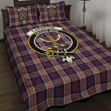 Carnegie Tartan Quilt Bed Set with Family Crest - Tartan Vibes Clothing