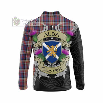 Carnegie Tartan Family Crest Long Sleeve Polo Shirt Lion Rampant Royal Thistle Shield Celtic Inspired - Tartan Vibes Clothing