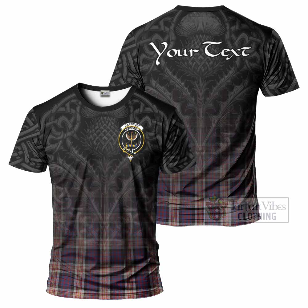 Carnegie Tartan T-Shirt with Family Crest Celtic Thistle Vibes - Tartan Vibes Clothing