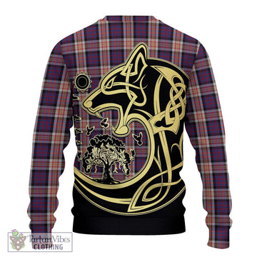 Carnegie Tartan Ugly Sweater with Family Crest Celtic Wolf Style - Tartan Vibes Clothing