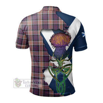 Tartan Vibes Clothing Carnegie Tartan Family Crest Polo Shirt Scottish Thistle Celtic Inspired