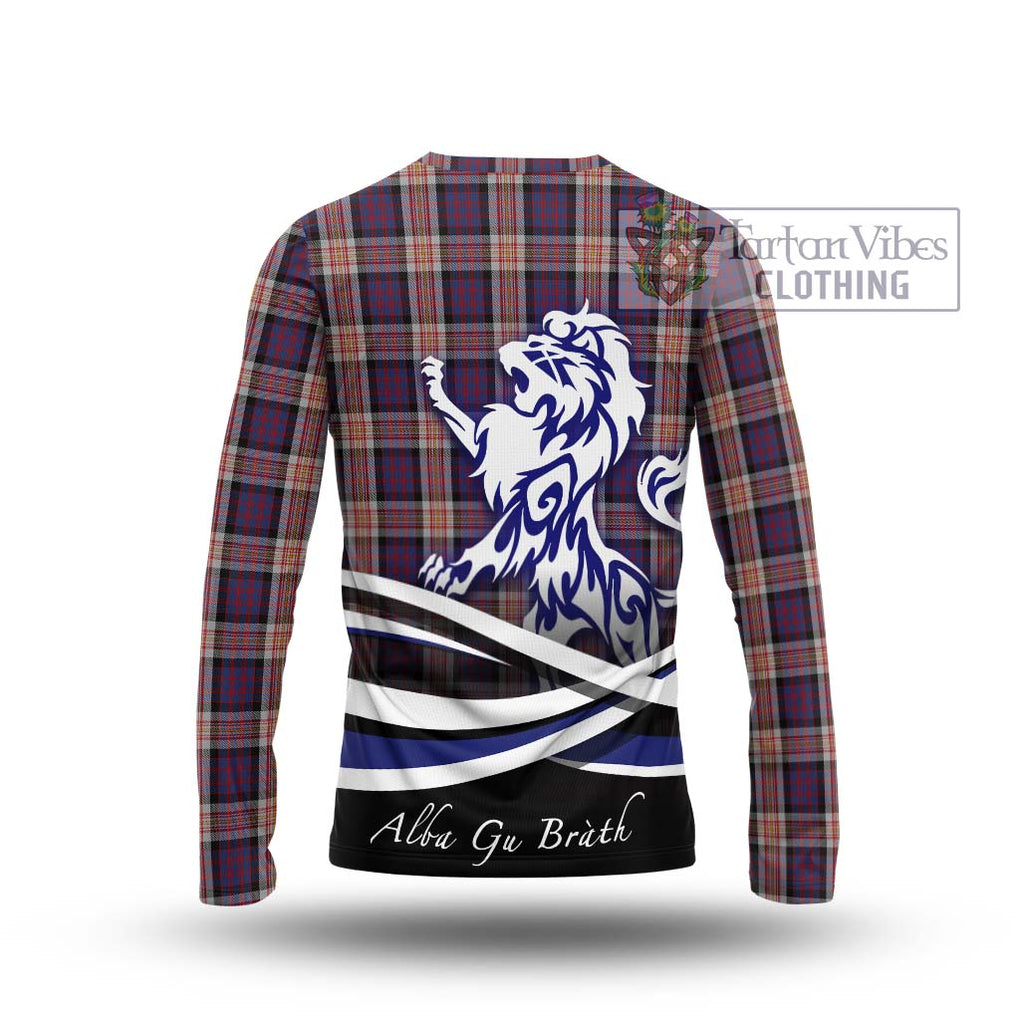 Carnegie Tartan Long Sleeve T-Shirt with Alba Gu Brath Regal Lion Emblem - Tartan Vibes Clothing
