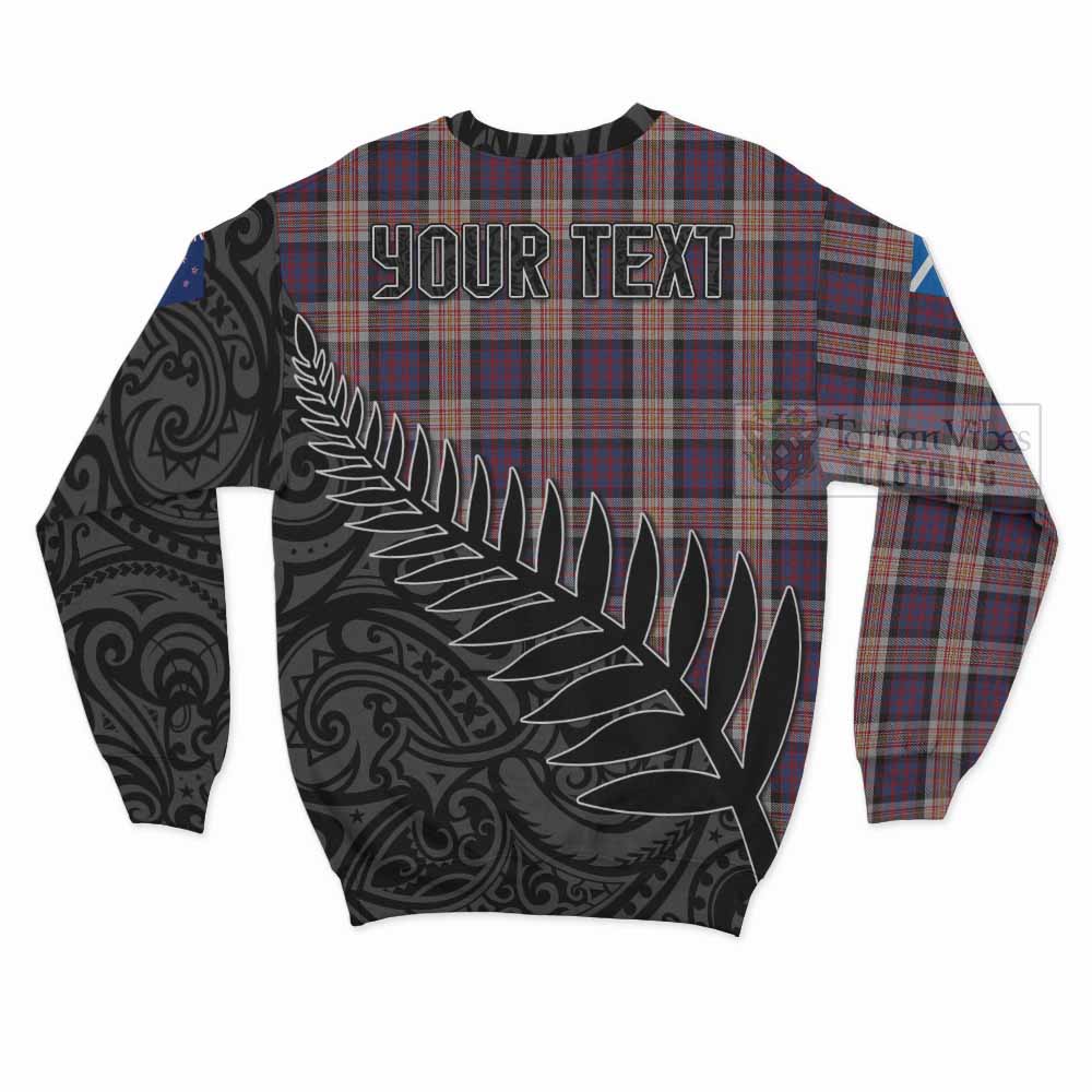 Carnegie Crest Tartan Sweatshirt with New Zealand Silver Fern Half Style - Tartan Vibes Clothing