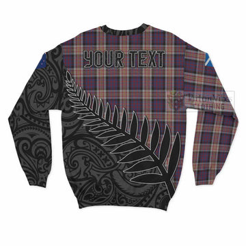 Carnegie Crest Tartan Sweatshirt with New Zealand Silver Fern Half Style - Tartan Vibes Clothing