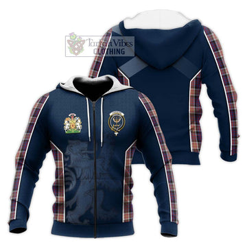 Carnegie Tartan Knitted Hoodie with Family Crest and Lion Rampant Vibes Sport Style Unisex Knitted Zip Hoodie - Tartan Vibes Clothing
