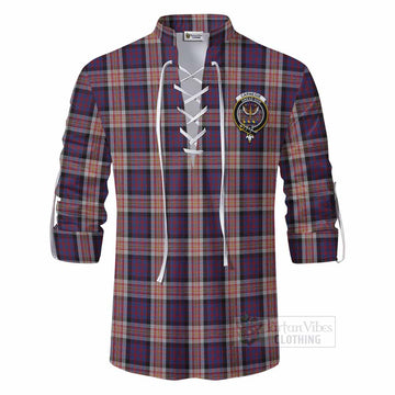 Carnegie Tartan Ghillie Kilt Shirt with Family Crest DNA In Me Style - Tartan Vibes Clothing