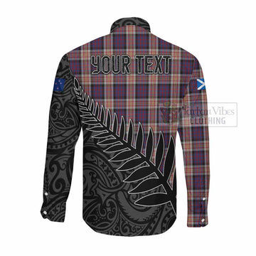 Carnegie Crest Tartan Long Sleeve Button Shirt with New Zealand Silver Fern Half Style Men's Shirt - Tartan Vibes Clothing