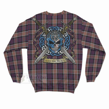 Carnegie Tartan Sweatshirt with Family Crest Celtic Skull Style - Tartan Vibes Clothing