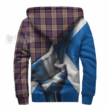 Carnegie Tartan Sherpa Hoodie with Family Crest Scotland Patriotic Style - Tartan Vibes Clothing