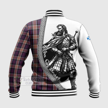 Carnegie Tartan Clan Crest Baseball Jacket with Highlander Warrior Celtic Style - Tartan Vibes Clothing