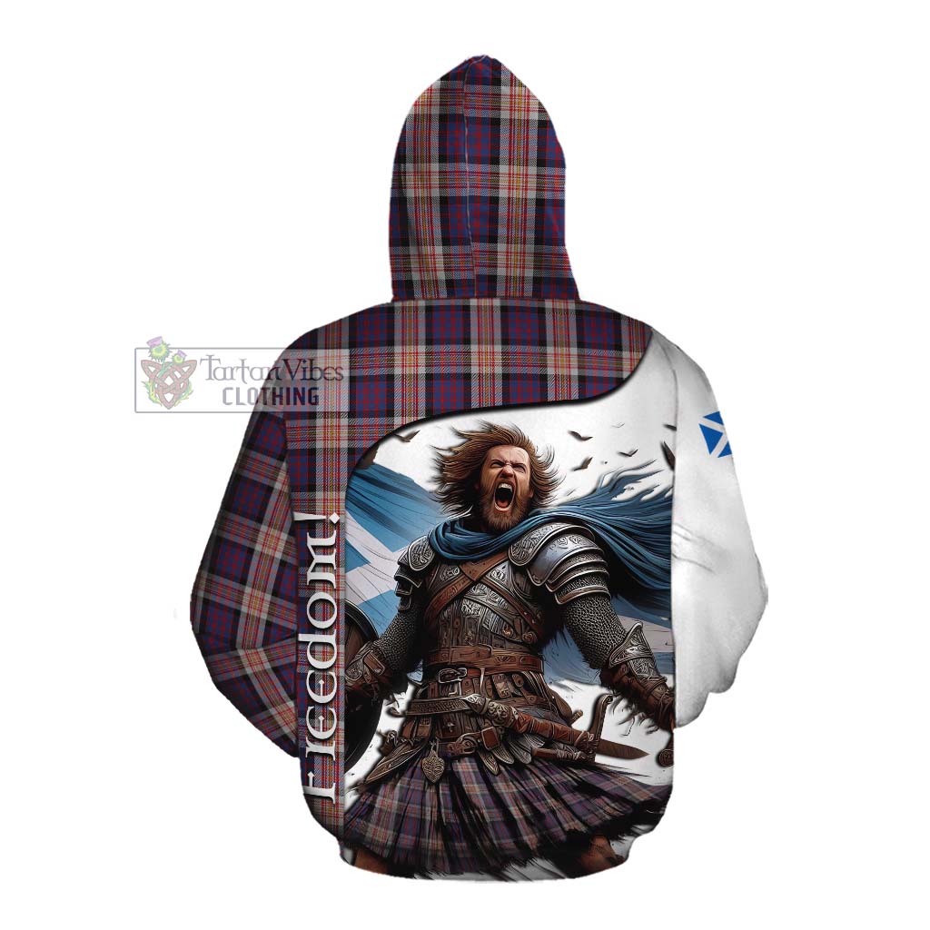 Tartan Vibes Clothing Carnegie Crest Tartan Cotton Hoodie Inspired by the Freedom of Scottish Warrior