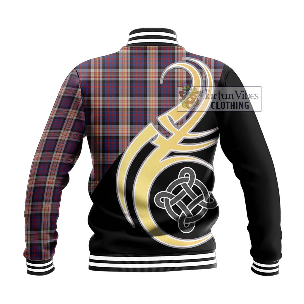 Carnegie Tartan Baseball Jacket with Family Crest and Celtic Symbol Style - Tartan Vibes Clothing