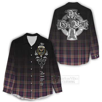 Carnegie Tartan Women's Casual Shirt Featuring Alba Gu Brath Family Crest Celtic Inspired - Tartan Vibes Clothing
