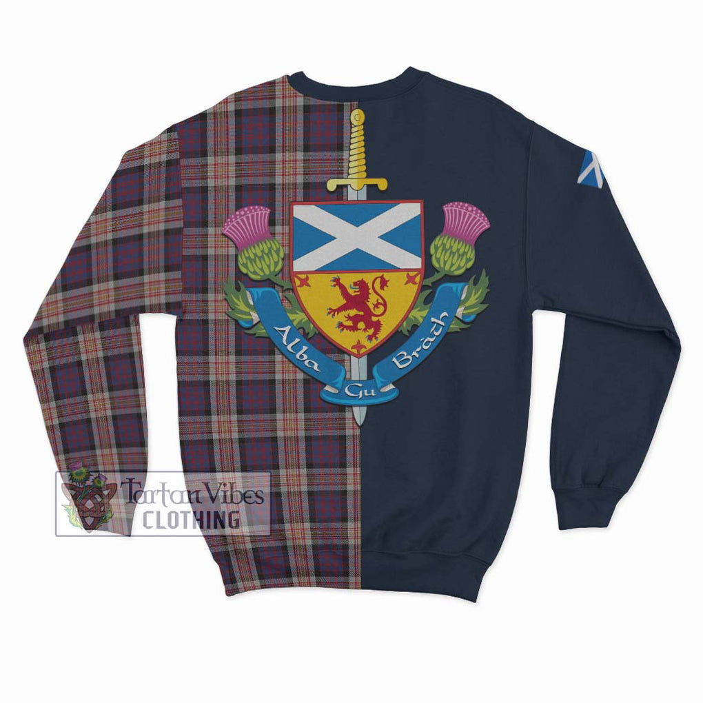Carnegie Tartan Sweatshirt Alba with Scottish Lion Royal Arm Half Style - Tartan Vibes Clothing
