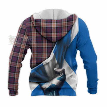 Carnegie Tartan Knitted Hoodie with Family Crest Scotland Patriotic Style - Tartan Vibes Clothing