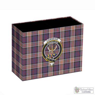 Carnegie Tartan Pen Holder with Family Crest - Tartan Vibes Clothing