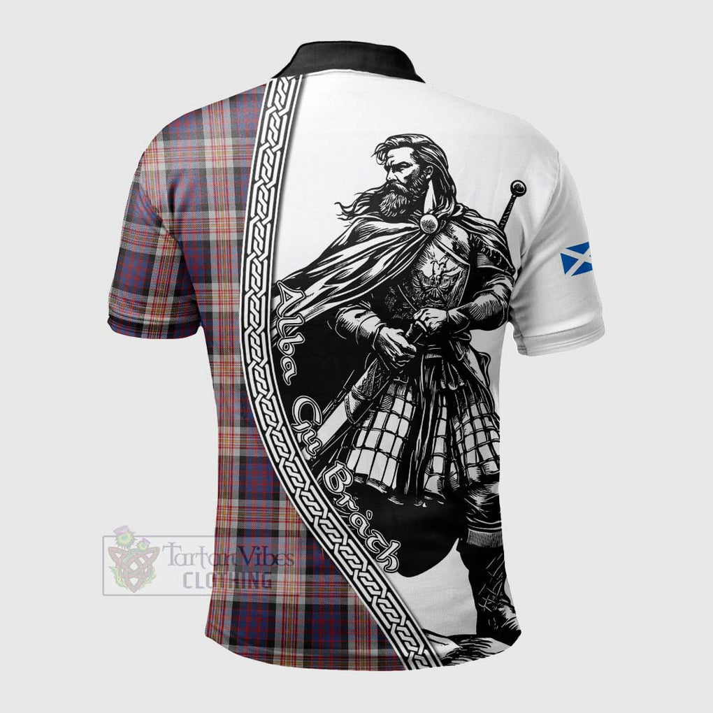 Carnegie Tartan Clan Crest Polo Shirt with Highlander Warrior Celtic Style - Tartan Vibes Clothing
